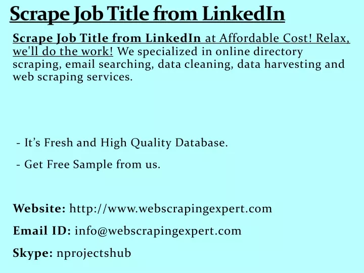 scrape job title from linkedin