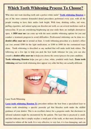 which teeth whitening process to choose