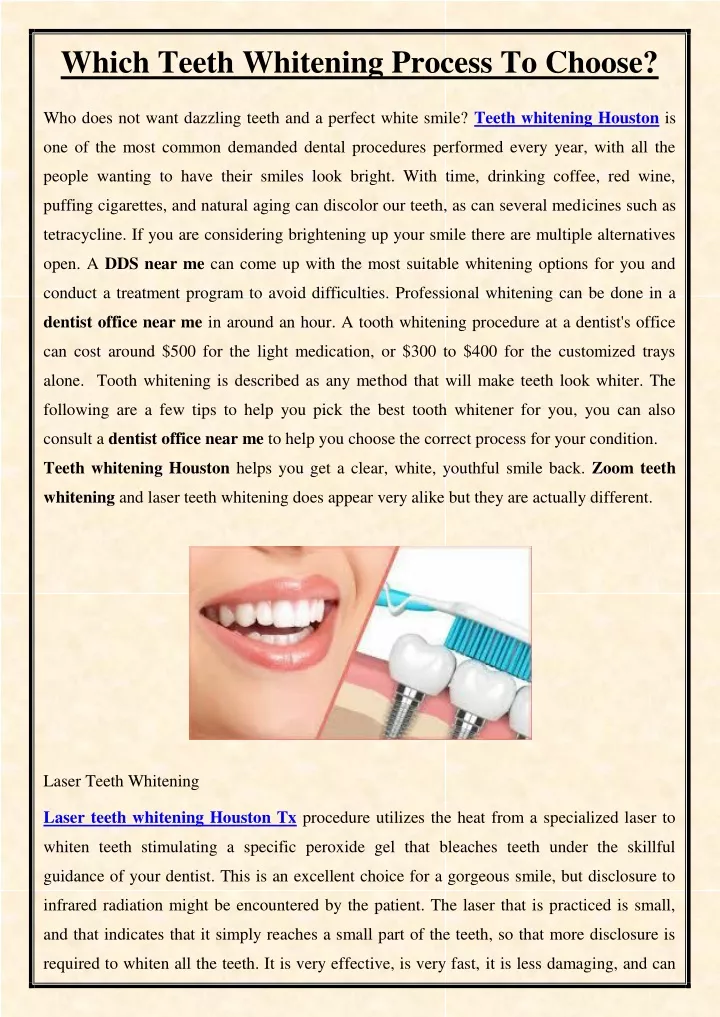 which teeth whitening process to choose