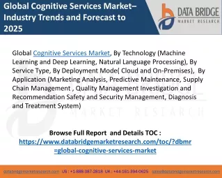 global cognitive services market industry trends