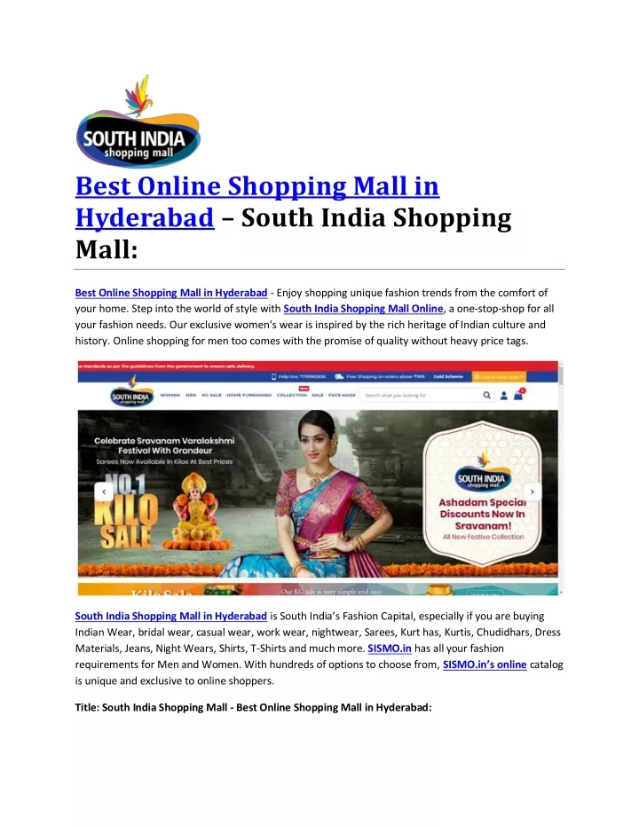 best online shopping mall in hyderabad south