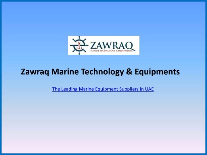 zawraq marine technology equipments