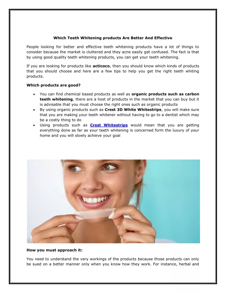 which teeth whitening products are better
