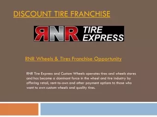 Discount Tire Franchise