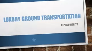 luxury ground transportation