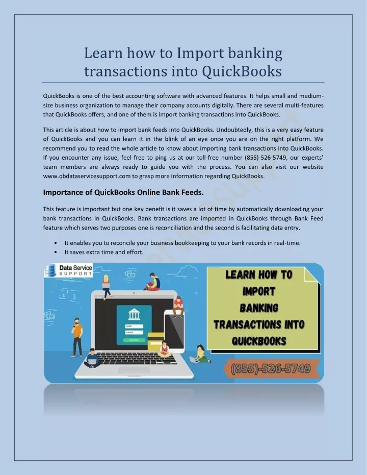 learn how to import banking transactions into