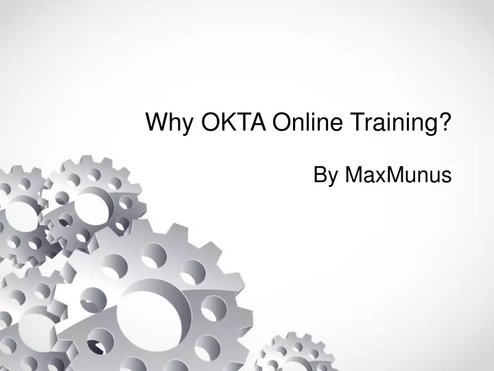 why okta online training