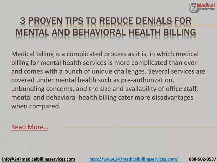 3 proven tips to reduce denials for mental and behavioral health billing