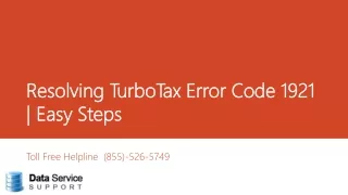 resolving turbotax error code 1921 easy steps