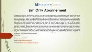 sim only abonnement