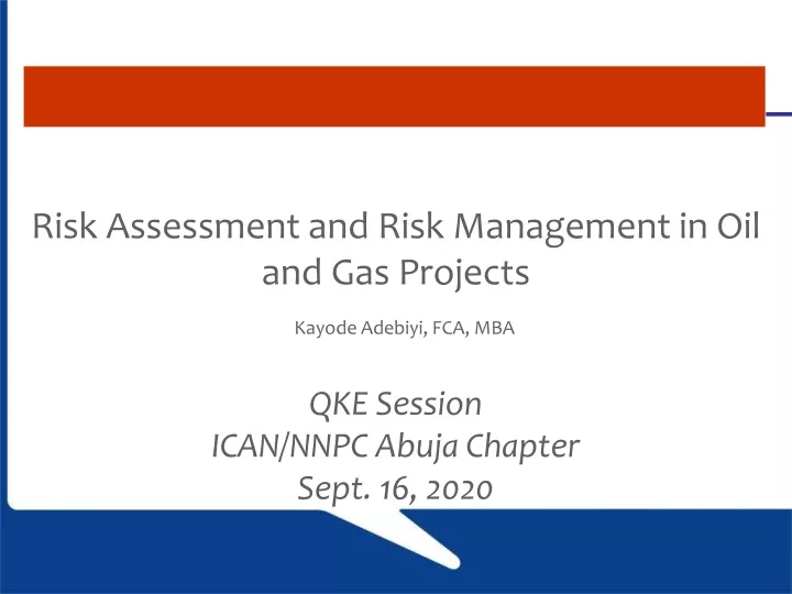 risk assessment and risk management