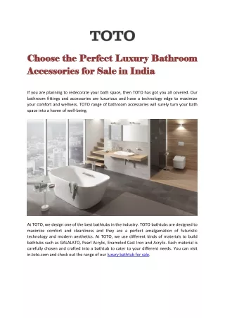 Choose the Perfect Luxury Bathroom Accessories for Sale in India