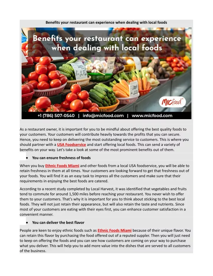 benefits your restaurant can experience when