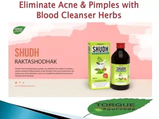 Eliminate Acne & Pimples With Blood Cleanser Herbs