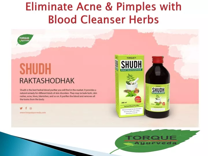 eliminate acne pimples with blood cleanser herbs