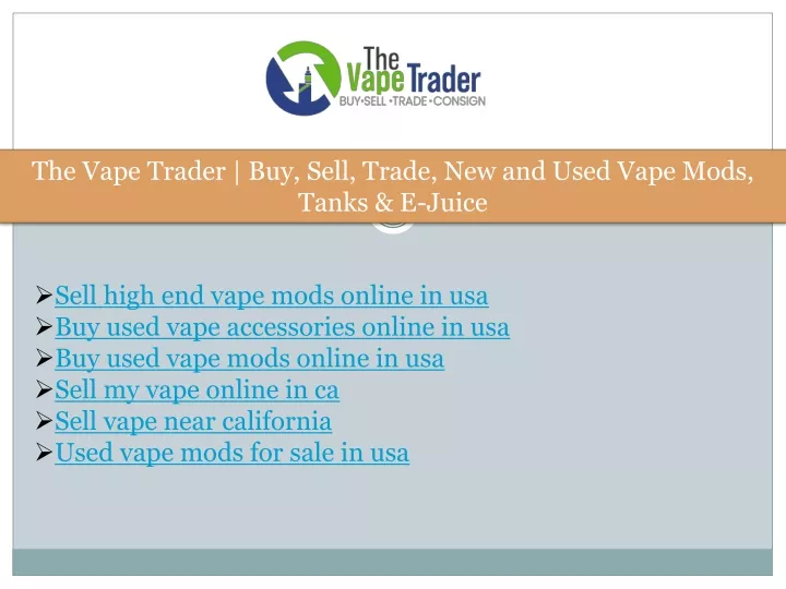 the vape trader buy sell trade new and used vape