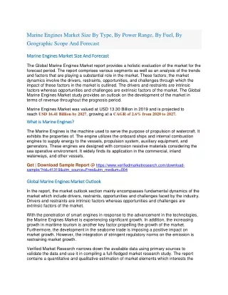 marine engines market size by type by power range