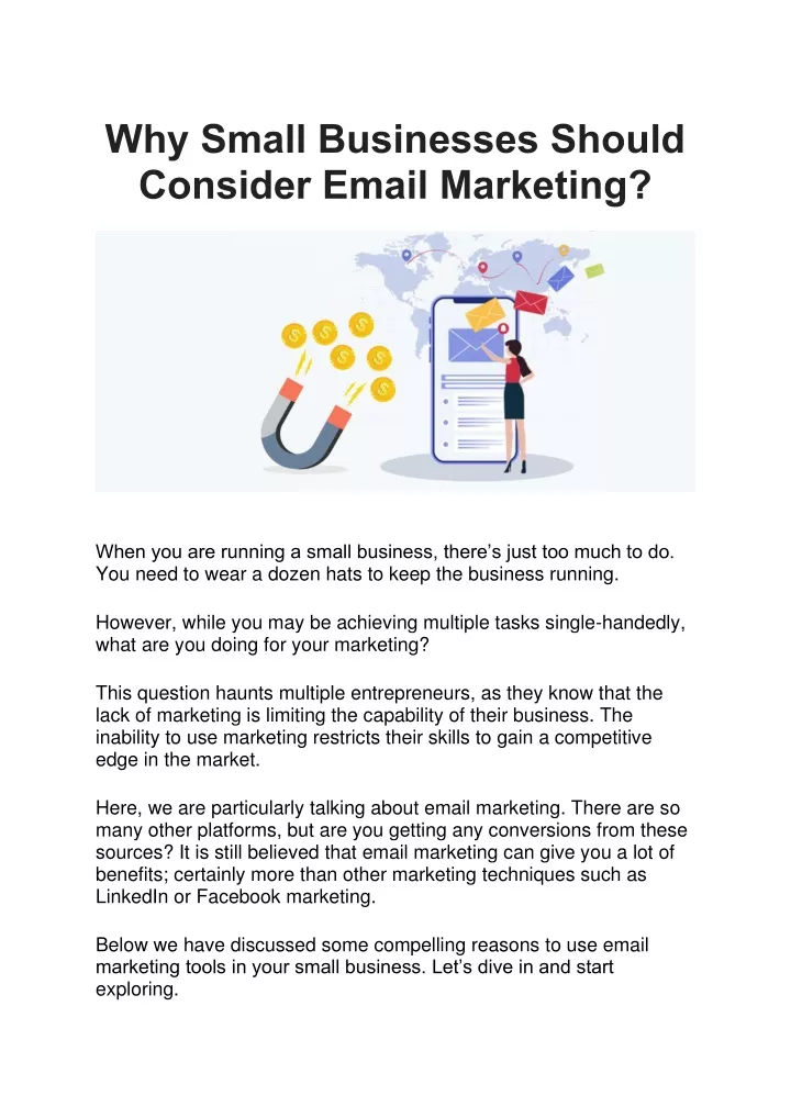 why small businesses should consider email