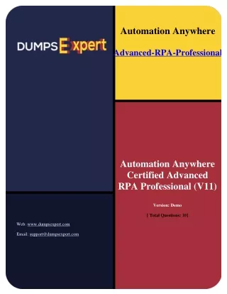 DumpsExpert Automation Anywhere-Advanced-RPA-Professional