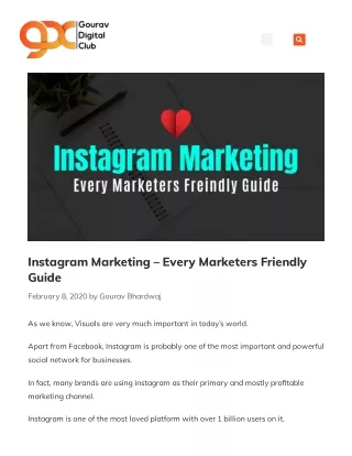 Instagram Marketing – Every Marketers Friendly Guide