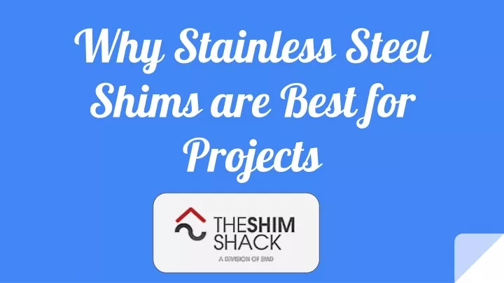 why stainless steel shims are best for projects