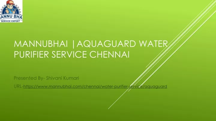 mannubhai aquaguard water purifier service chennai