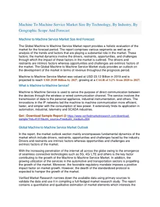 machine to machine service market size