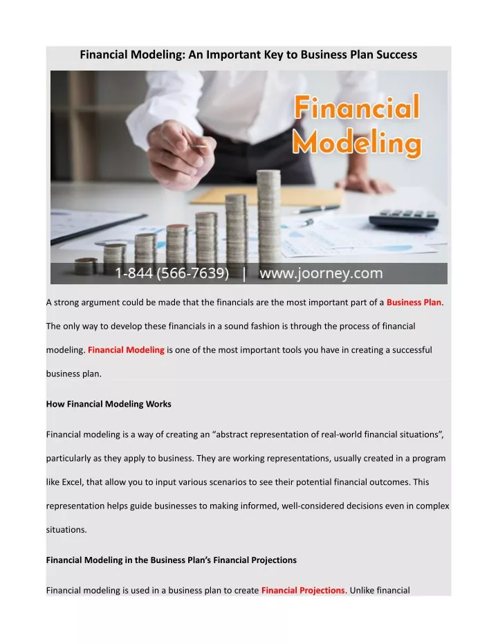 financial modeling an important key to business
