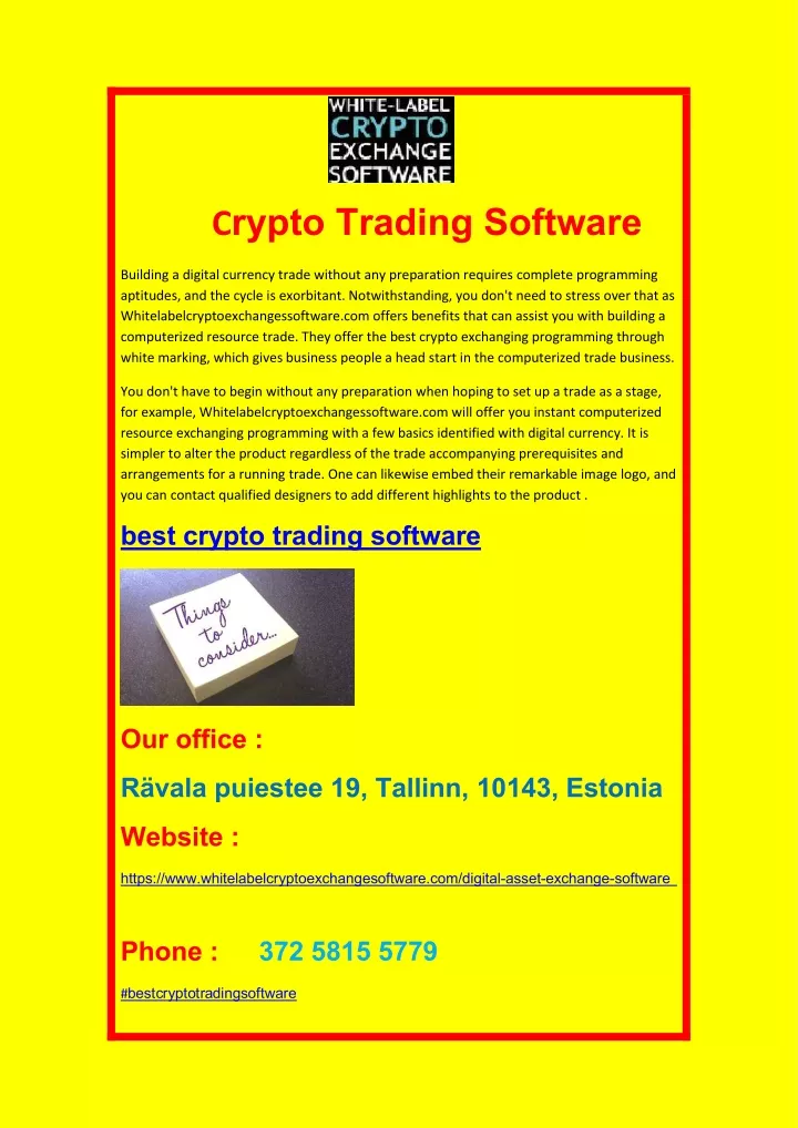 c rypto trading software