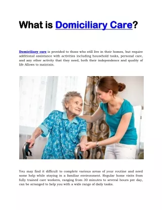 Domiciliary Care