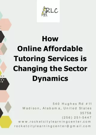 How Online Affordable Tutoring Services is Changing the Sector Dynamics