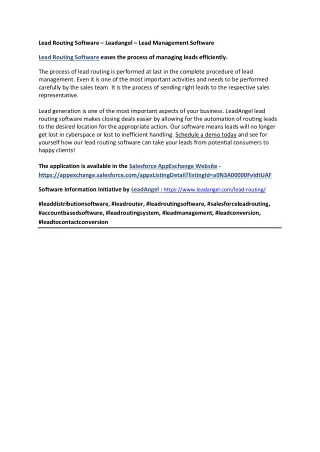 lead routing software leadangel lead management