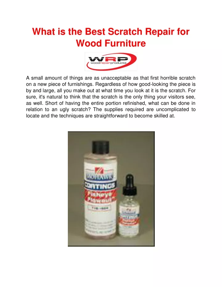 what is the best scratch repair for wood furniture