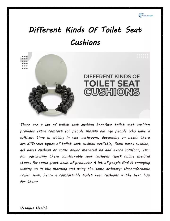 different kinds of toilet seat cushions