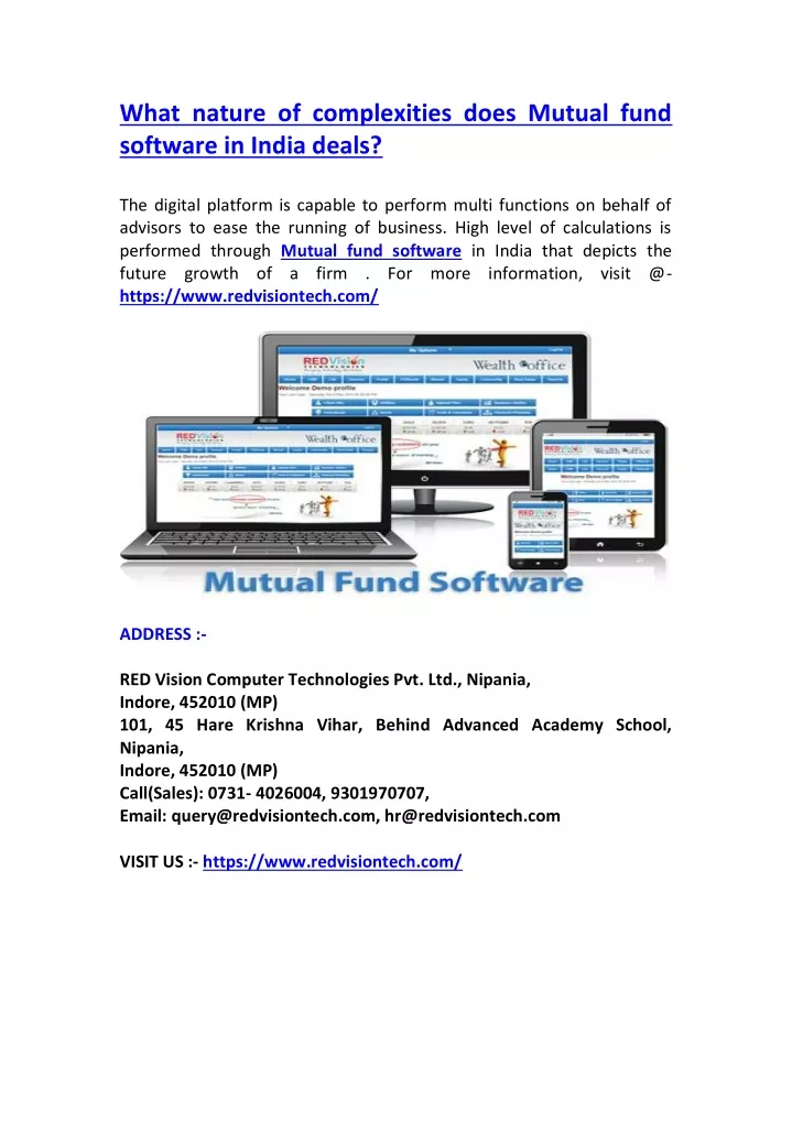 what nature of complexities does mutual fund