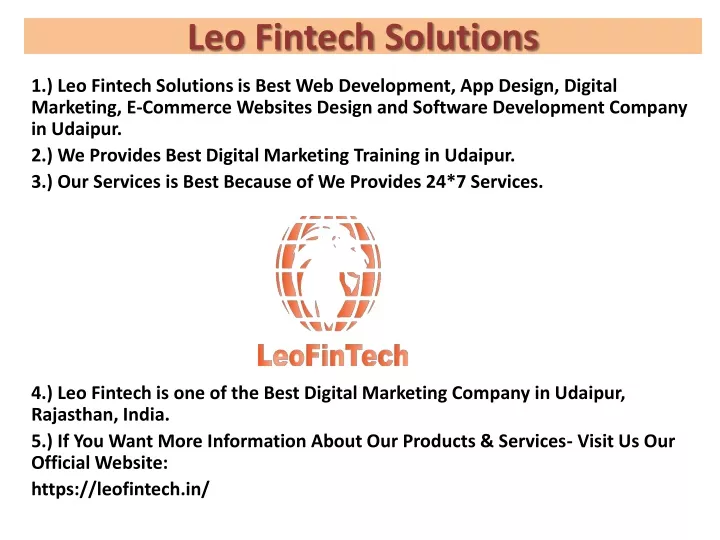 leo fintech solutions