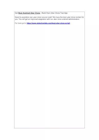 get best andriod uber clone build own uber clone
