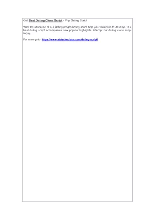 get best dating clone script php dating script