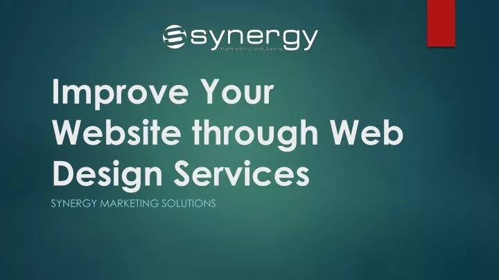 improve your website through web design services