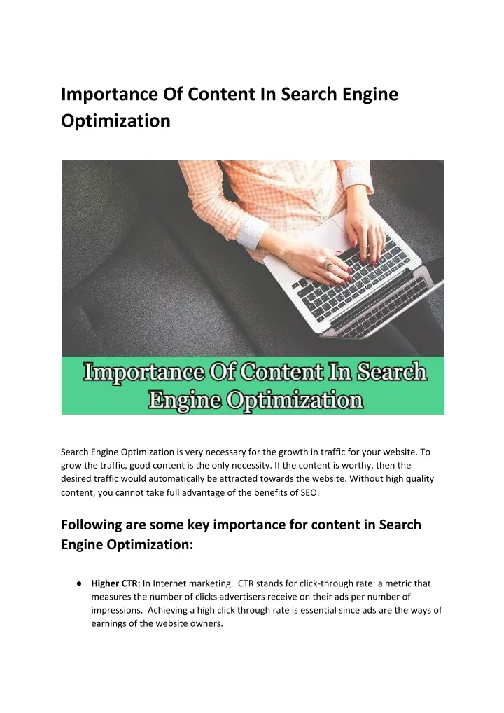 importance of content in search engine
