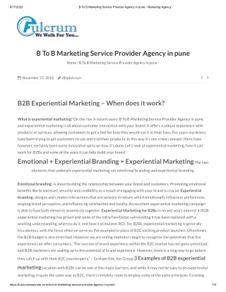 B To B Marketing Service Provider Agency in pune