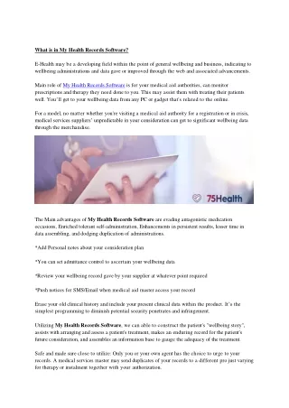 what is in my health records software e health