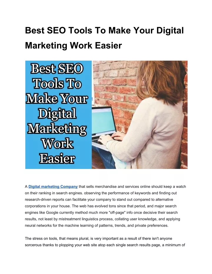 best seo tools to make your digital