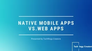 native mobile apps vs web apps