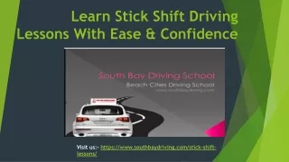 Learn Stick Shift Driving Lessons with Ease & Confidence