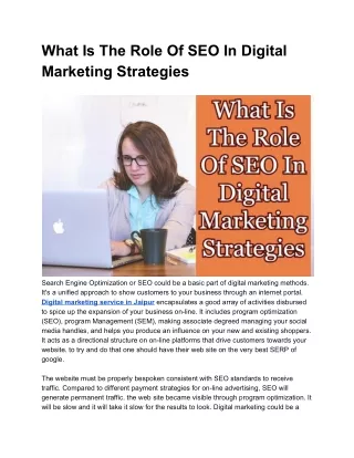 what is the role of seo in digital marketing