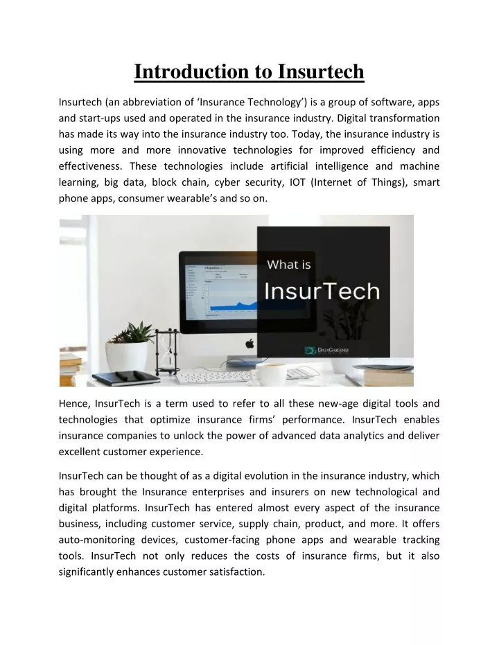 introduction to insurtech