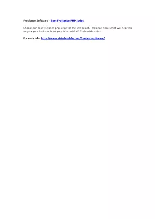 freelance software best freelance php script