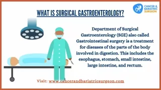 What is Surgical Gastroenterology |Best Cancer and Bariatric Surgeon in Bangalore
