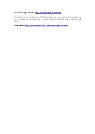 travel booking software top travel reservation